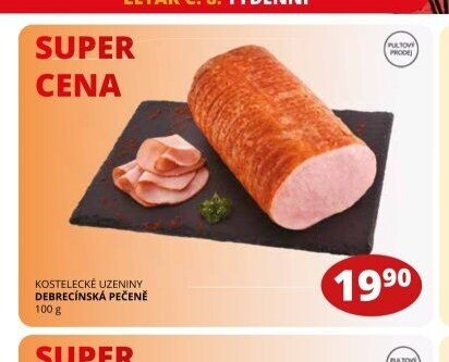 Kostelecké uzeniny debrecínská pečeně 100g