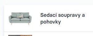 Sedací soupravy a pohovky