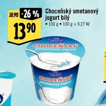 Bílý jogurt smetanový Choceňský