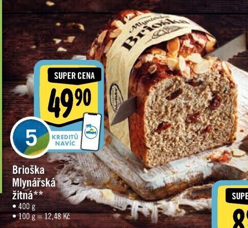 Brioška Mlynářská žitná Albert
