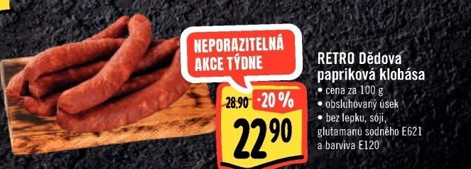 Dědova klobása papriková Albert Retro