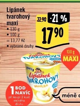 Dezert Lipánek tvarohový Madeta