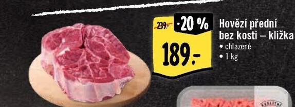 Hovězí přední bez kosti - kližka