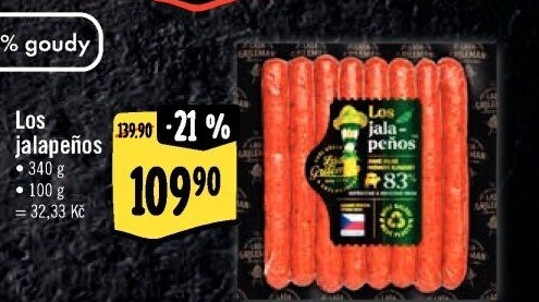 Klobásy na grilování Los Jalapeňos Kostelecké uzeniny