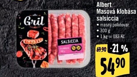 Klobásy Salsiccia Albert Gril