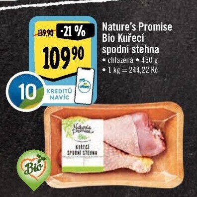 Kuřecí stehna bio Nature'