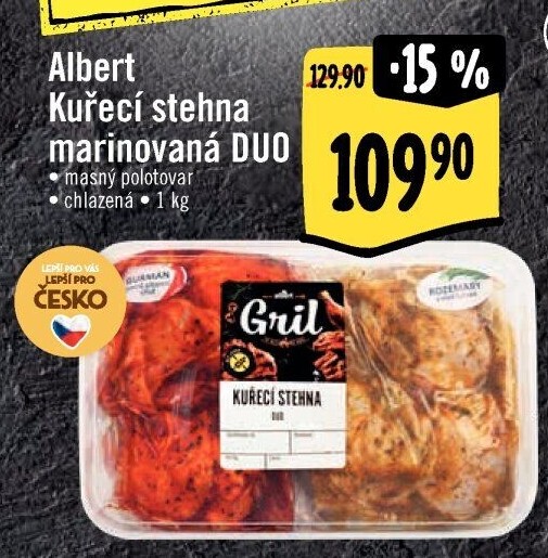 Kuřecí stehna marinovaná Duo Albert Gril