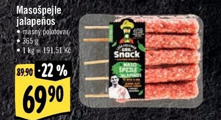 Masošpejle jalapeňo Láďa Grileman Kostelecké uzeniny