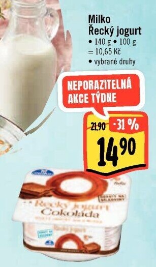 Ochucený jogurt řecký 0% Milko