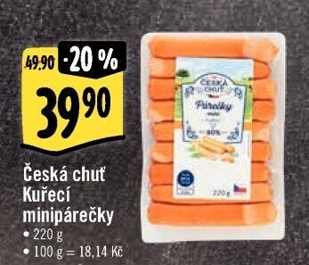 Párečky kuřecí mini Česká chuť