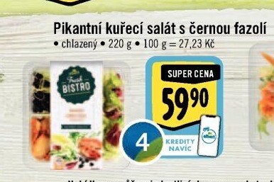 Salát pikantní kuřecí s černou fazolí Albert Fresh Bistro