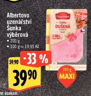 Šunka výběrová dušená Albertovo uzenářství