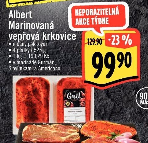 Albert Marinovaná vepřová krkovice