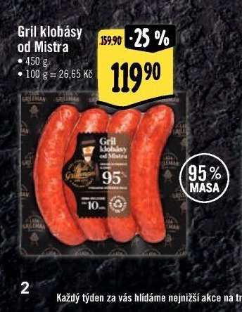 Gril klobásy od Mistra