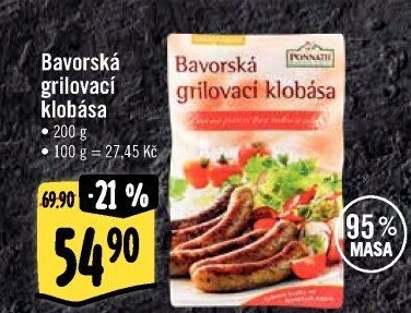 Bavorská grilovací klobása Ponnath