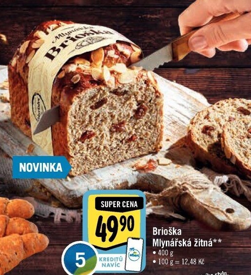 Brioška Mlynářská žitná Albert