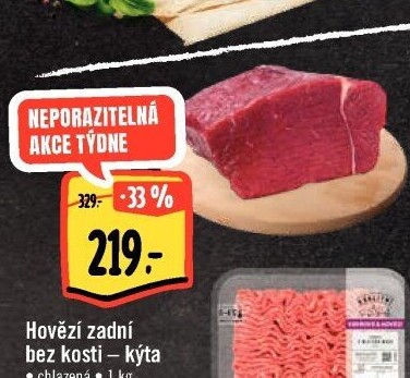 Hovězí kýta zadní bez kosti