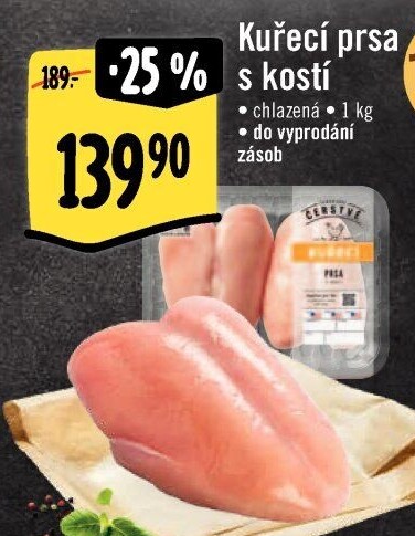 Kuřecí prsa s kostí Albert