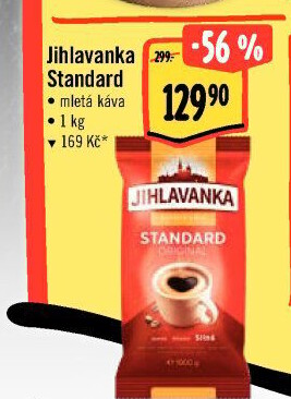 Mletá káva Standard Jihlavanka