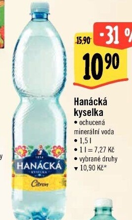Ochucená voda Hanáckákyselka