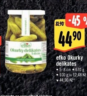 Okurky delikates Efko