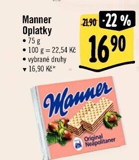 Oplatky Manner