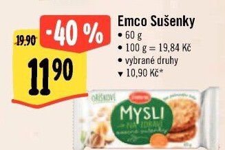 Ovesné sušenky Mysli na zdraví Emco