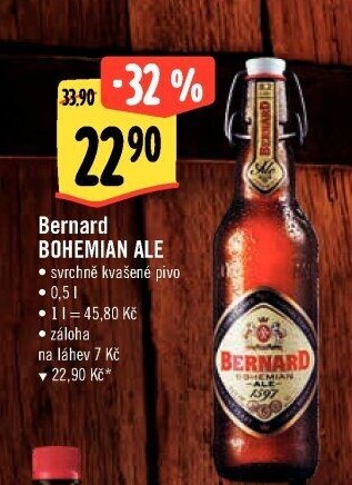 Pivo světlé speciální 16° Bohemian Ale Bernard