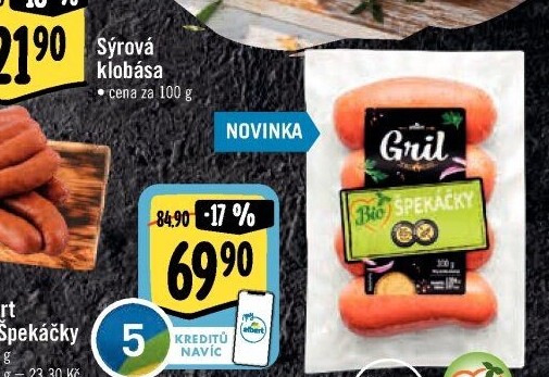 Špekáčky Bio Albert Gril