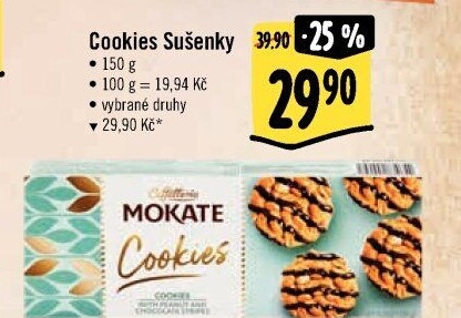 Sušenky Cookies Mokate Caffetteria