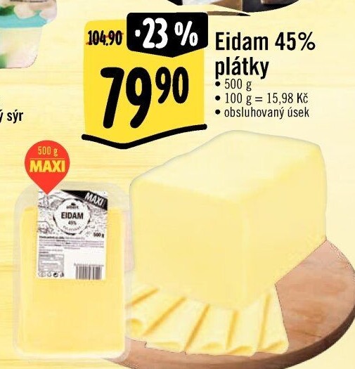 Sýr Eidam 45% Albert