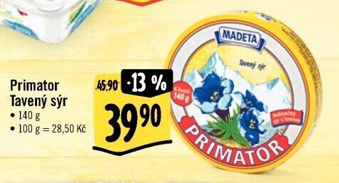 Sýr tavený Primátor Madeta