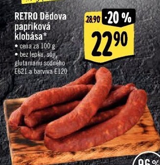 Dědova klobása papriková Albert Retro