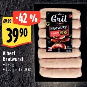 Grilovací klobása bratwurst Albert Gril