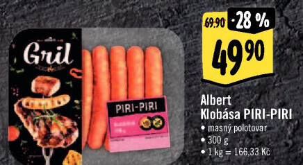 Klobása Piri-Piri Albert Gril