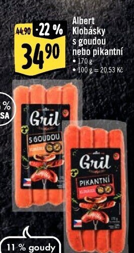 Klobása s goudou Albert Gril