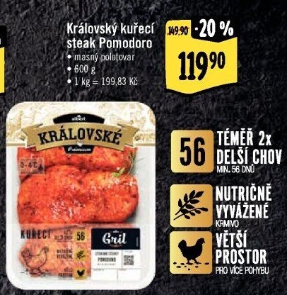 Kuřecí steak Pomodoro Královský Albert Gril