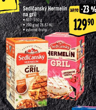 Sýr Hermelín na gril Sedlčanský
