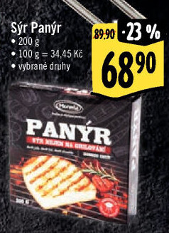 Sýr Panýr Moravia