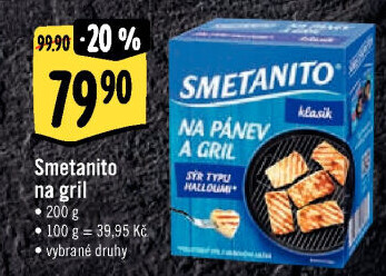 Sýr Smetanito na gril Želetava