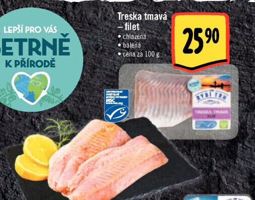 Treska tmavá filety Albert