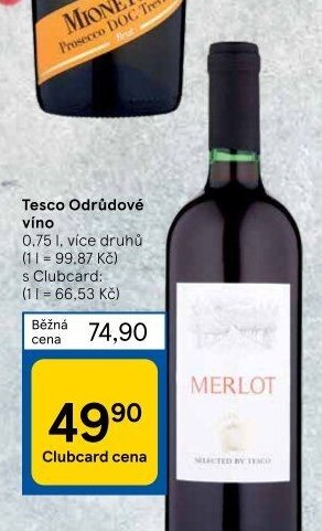 Tesco Odrůdové víno