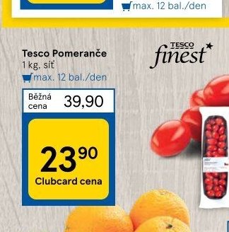 Tesco Pomeranče 1 kg