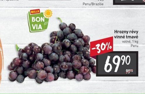 Hrozny révy vinné tmavé
