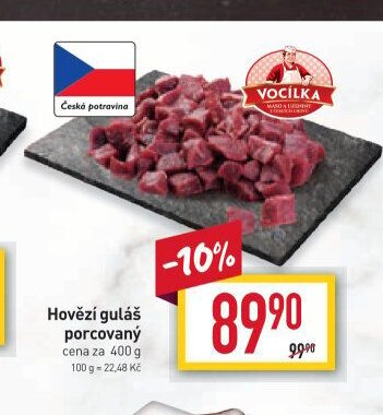 Hovězí guláš porcovaný