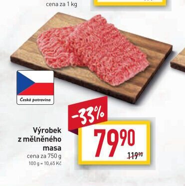 Výrobek z mělněného masa