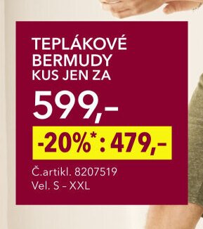 Teplákové bermudy