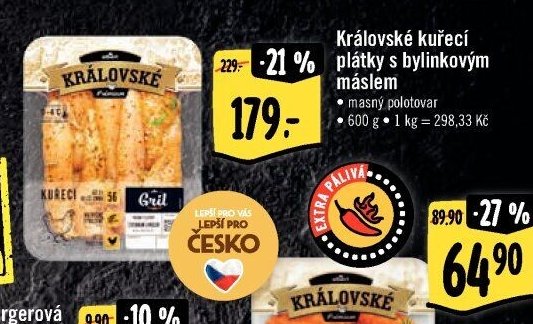 Královské kuřecí plátky s bylinkovým máslem