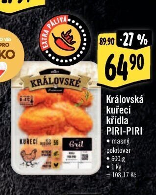 Královské kuřecí křídla PIRI-PIRI