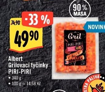 Albert Grilovací tyčinky PIRI-PIRI
